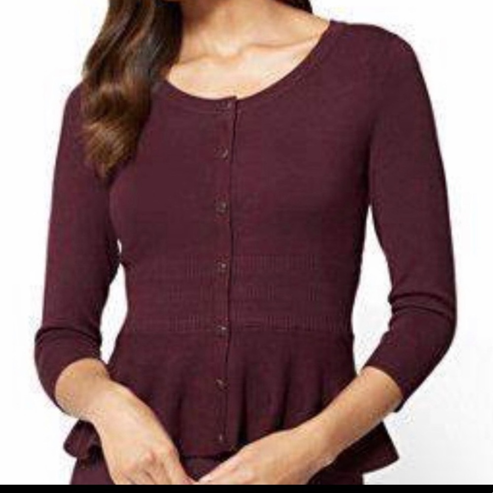 🪷2 for $50🪷 NEW WITH TAGS 7th Avenue Peplum Cardigan
